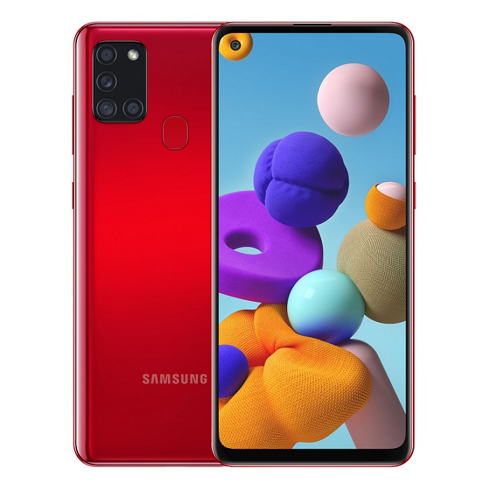 Смартфон Samsung Galaxy A21s 4/64Gb красный RU - фото №1