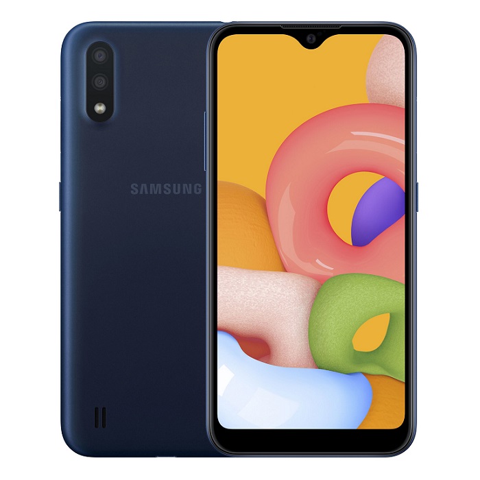 Смартфон Samsung Galaxy A01 2/16Gb синий RU - фото №1