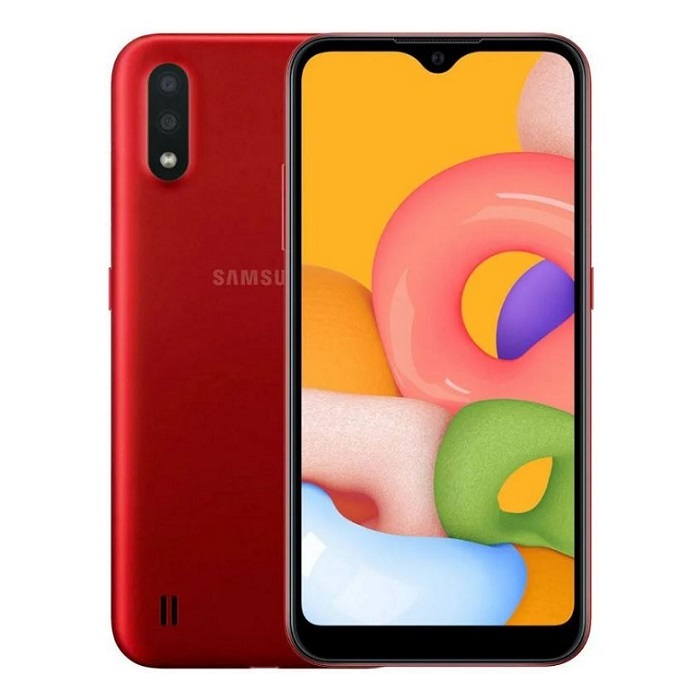 Смартфон Samsung Galaxy M01 3/32Gb красный RU - фото №1